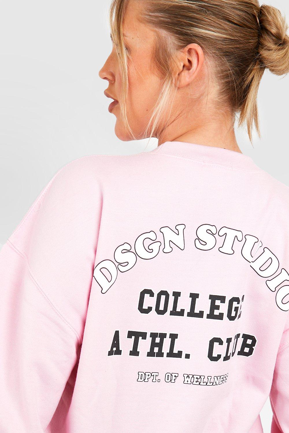 Boohoo pink online sweatshirt